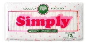 Miniatura 1 de 2 de Algodon Plegado Ultra Suave & Absorbente Simply Baby 70g