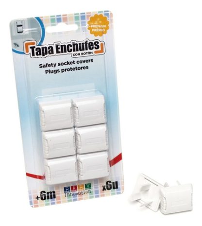 Imagen 1 de 8 de Tapa Enchufes Con Botón De Tres Patas - Baby Innovation