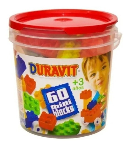 Imagen 5 de 7 de Juego De Mini Bloques En Balde 60 Piezas - Duravit