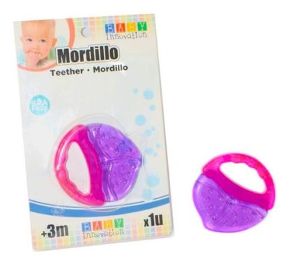 Imagen 2 de 9 de Mordillo Sonajero Violeta Baby Innovation
