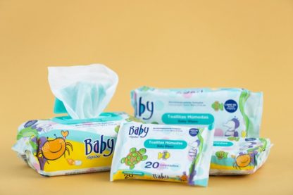 Imagen 2 de 2 de Toallitas Húmedas con tapa Algabo Baby x100 unidades