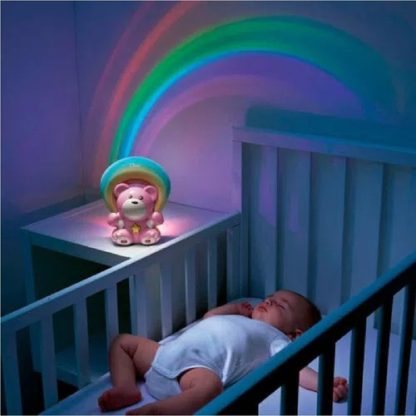 Imagen 4 de 4 de Proyector Osito Rainbow Bear Rosa Chicco