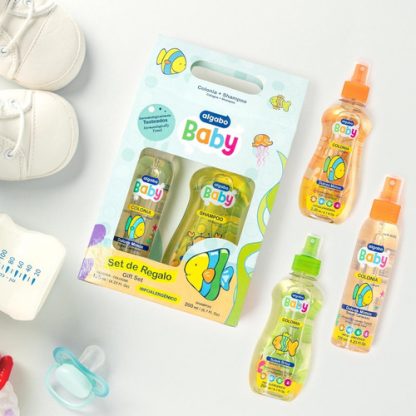 Imagen 2 de 4 de Combo Baby Colonia 125mL + Shampoo 200mL Algabo
