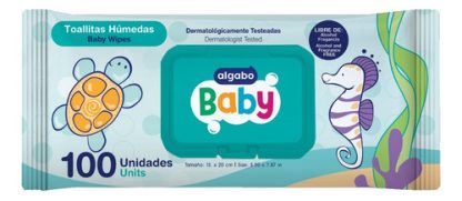 Imagen 1 de 2 de Toallitas Húmedas con tapa Algabo Baby x100 unidades