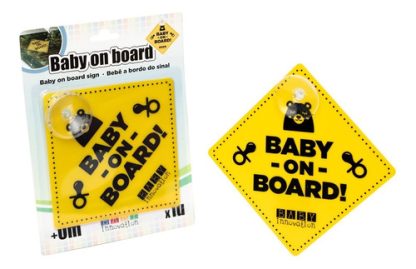 Imagen 6 de 6 de Baby On Board Cartel Con Sopapa Para Auto - Baby Innovation