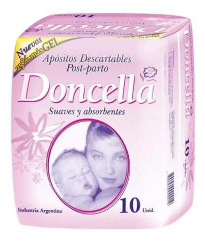 Imagen 1 de 2 de Apósitos Post Parto Doncella Descartables x10 unidades