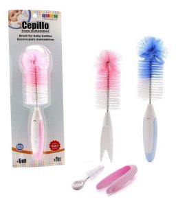 Miniatura 2 de 2 de Cepillo Limpia Mamadera Tetina + Pinza Baby Innovation 3 en 1