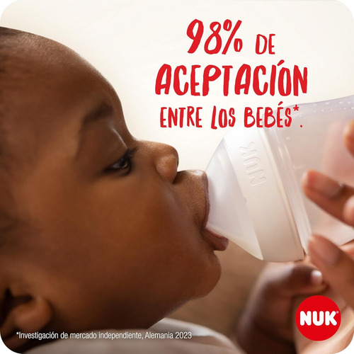 Imagen 6 de 7 de Mamadera Nuk Perfect Match 150ml Recien Nacido Anticolicos