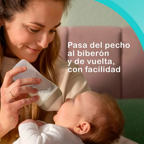 Imagen 4 de 6 de Mamadera Nuk Perfect Match 260ml Natural Anticolicos