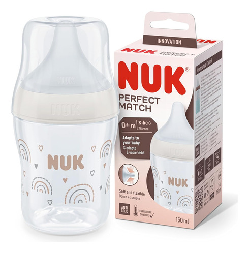 Imagen 1 de 7 de Mamadera Nuk Perfect Match 150ml Recien Nacido Anticolicos