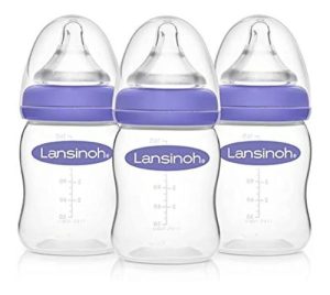 Miniatura 1 de 9 de Set 3 Mamaderas Lansinoh Natural Wave 160ml  Flujo Lento