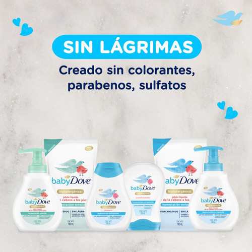 Imagen 7 de 7 de Jabón Líquido Baby Dove Humectación Sensible Con Dosificador 200 ml
