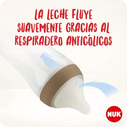 Imagen 5 de 5 de 2 Mamaderas Nuk Perfect Match 150ml 260ml + Chupete De Regalo