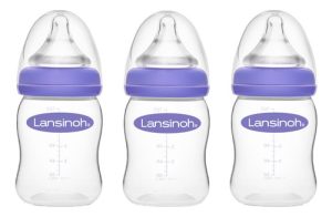 Miniatura 2 de 9 de Set 3 Mamaderas Lansinoh Natural Wave 160ml  Flujo Lento