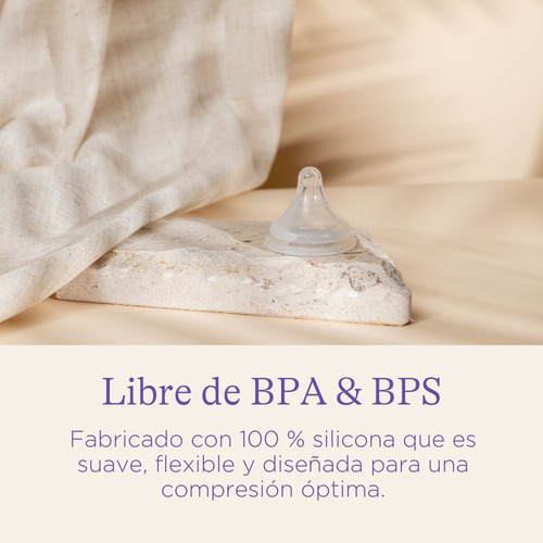 Imagen 6 de 9 de Set 3 Mamaderas Lansinoh Natural Wave 160ml  Flujo Lento