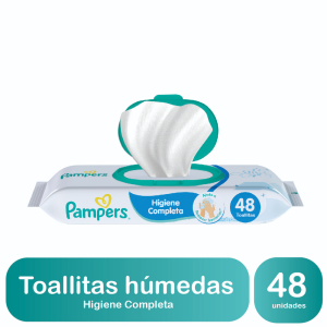 Miniatura 1 de 1 de Toallitas Húmedas Pampers Higiene Completa x48u Con Tapa