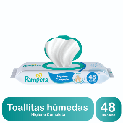 Imagen 1 de 1 de Toallitas Húmedas Pampers Higiene Completa x48u Con Tapa
