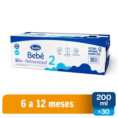 Imagen 1 de 3 de Leche Liquida Sancor Bebé 2 Advanced Bricks 200ml X 30 Unidades
