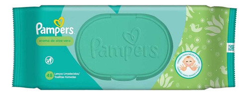 Imagen 2 de 2 de Toallitas Húmedas Pampers Aroma Aloe Vera Con Tapa X48u