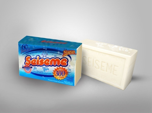Imagen 2 de 5 de Jabón Blanco En Pan Seiseme Por 300gr Lavado De Ropa Telas