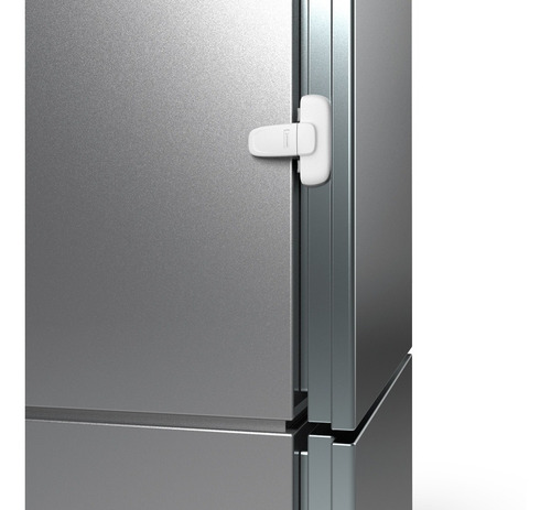 Imagen 7 de 7 de Traba De Seguridad Para Puerta De Heladera Baby Innovation Color Blanco