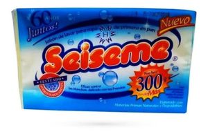 Miniatura 1 de 5 de Jabón Blanco En Pan Seiseme Por 300gr Lavado De Ropa Telas