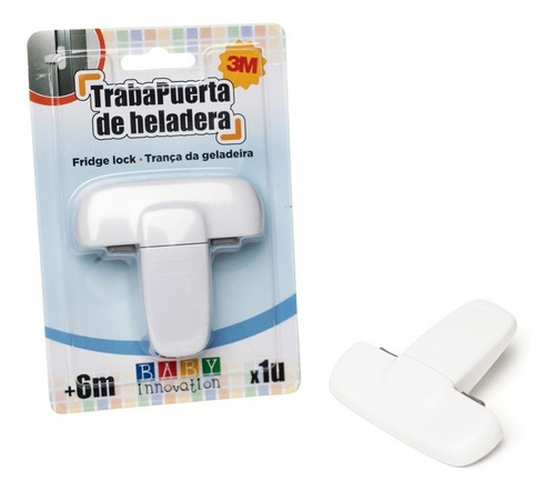 Imagen 1 de 7 de Traba De Seguridad Para Puerta De Heladera Baby Innovation Color Blanco