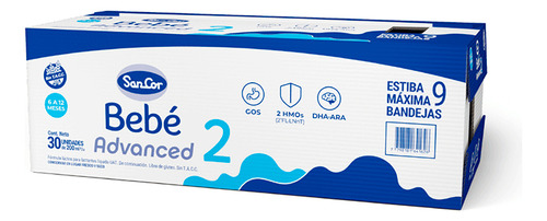 Imagen 3 de 3 de Leche Liquida Sancor Bebé 2 Advanced Bricks 200ml X 30 Unidades