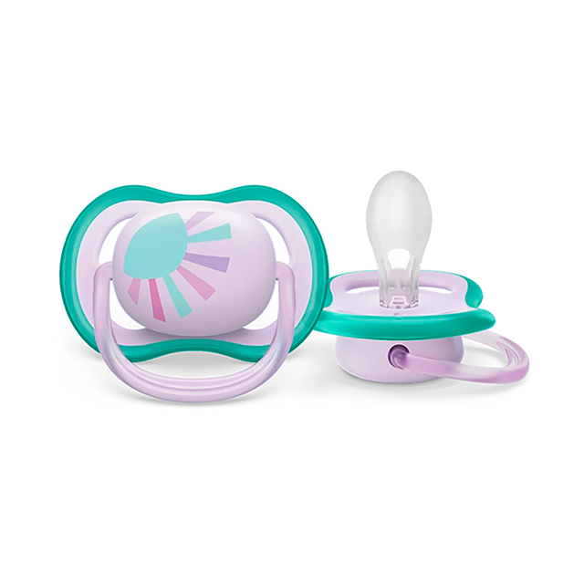 Imagen 2 de 3 de Chupete Philips Avent Ultra Air 0 - 6 Meses Color Lila SCF 086/04