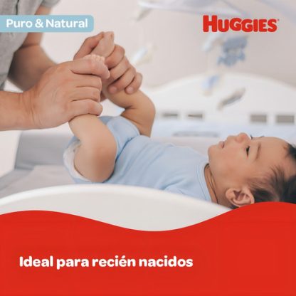 Imagen 6 de 7 de Toallitas Húmedas Huggies Puro Y Natural 80 Unidades
