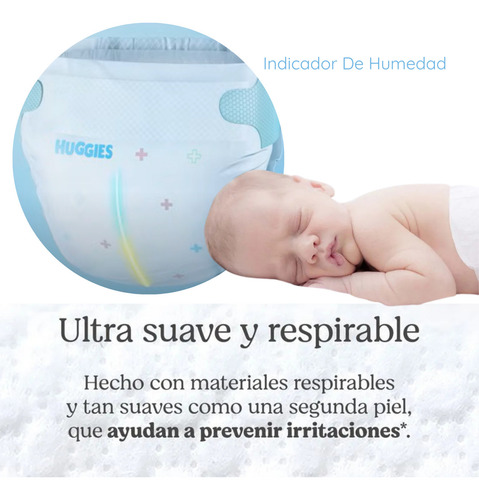 Imagen 7 de 8 de Pañales Huggies Dermacare Talle M De 5,5 A 9,5 Kg 58 Unidades