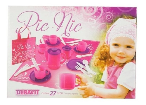 Imagen 6 de 9 de Juego De Té Picnic Nena Duravit 27 Piezas Rosa Y Lila