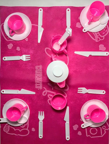 Imagen 9 de 9 de Juego De Té Picnic Nena Duravit 27 Piezas Rosa Y Lila