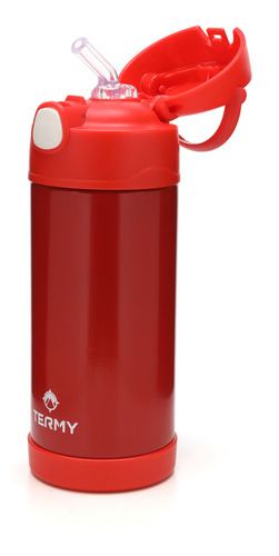 Imagen 2 de 4 de Vaso Térmico Para Niños De Acero Inoxidable -baby Innovation Color Rojo