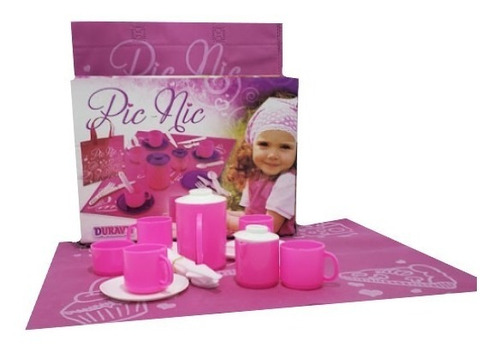 Imagen 7 de 9 de Juego De Té Picnic Nena Duravit 27 Piezas Rosa Y Lila