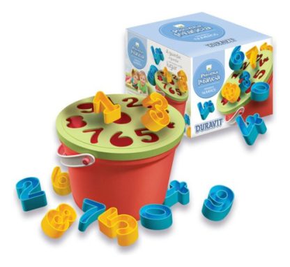 Imagen 1 de 3 de Juguete Didactico Duravit Balde Con Números Para Bebe