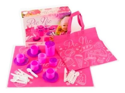 Imagen 2 de 9 de Juego De Té Picnic Nena Duravit 27 Piezas Rosa Y Lila