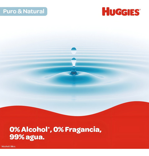 Imagen 5 de 7 de Toallitas Húmedas Huggies Puro Y Natural 80 Unidades