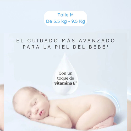 Imagen 2 de 8 de Pañales Huggies Dermacare Talle M De 5,5 A 9,5 Kg 58 Unidades