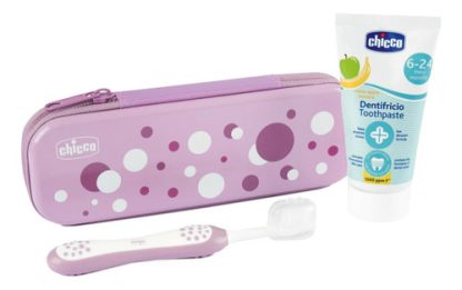 Imagen 1 de 1 de Cepillo De Dientes Con Estuche y Pasta Dental Para bebés de 6 a 36 Meses Chicco