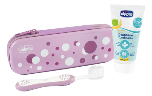 Cepillo De Dientes Con Estuche y Pasta Dental Para bebés de 6 a 36 Meses Chicco