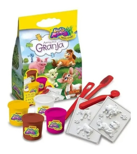 Imagen 1 de 2 de Juguete de Masa Para Niños Duravit Pack La Granja Súper Completo Color Multicolor