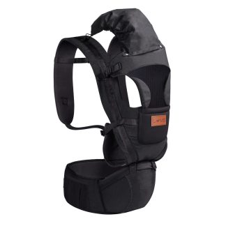 mochila portabebe love 4013 negro con capucha