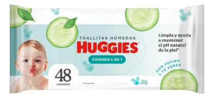 Imagen 8 de 8 de Toallitas Húmedas Huggies 4 En 1 48 U Pack X 1