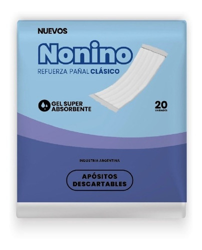 Imagen 1 de 2 de Apósito Nonino Refuerza Pañal Clásico x 20 unidades