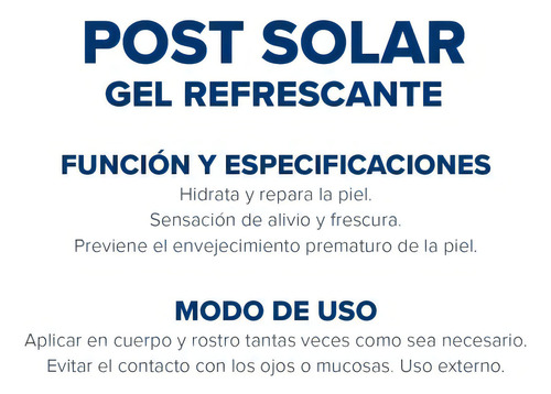 Imagen 3 de 4 de Gel Post Solar Dermaglós x 300g