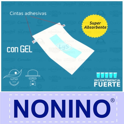 Imagen 2 de 2 de Pañales para Adultos Nonino Recto G x 50 unidades
