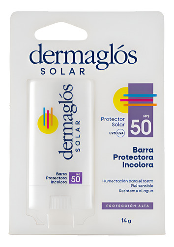 Imagen 1 de 2 de Barra Protectora Dermaglós FPS 50 x 14g
