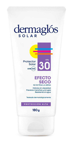 Imagen 4 de 4 de Protector Solar Dermaglós en crema FPS 30 Efecto Seco