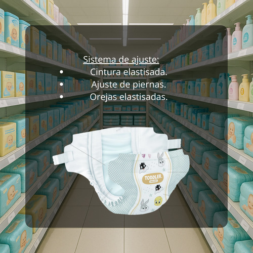 Imagen 3 de 4 de Pañales Toddler Deluxe G x 38 unidades